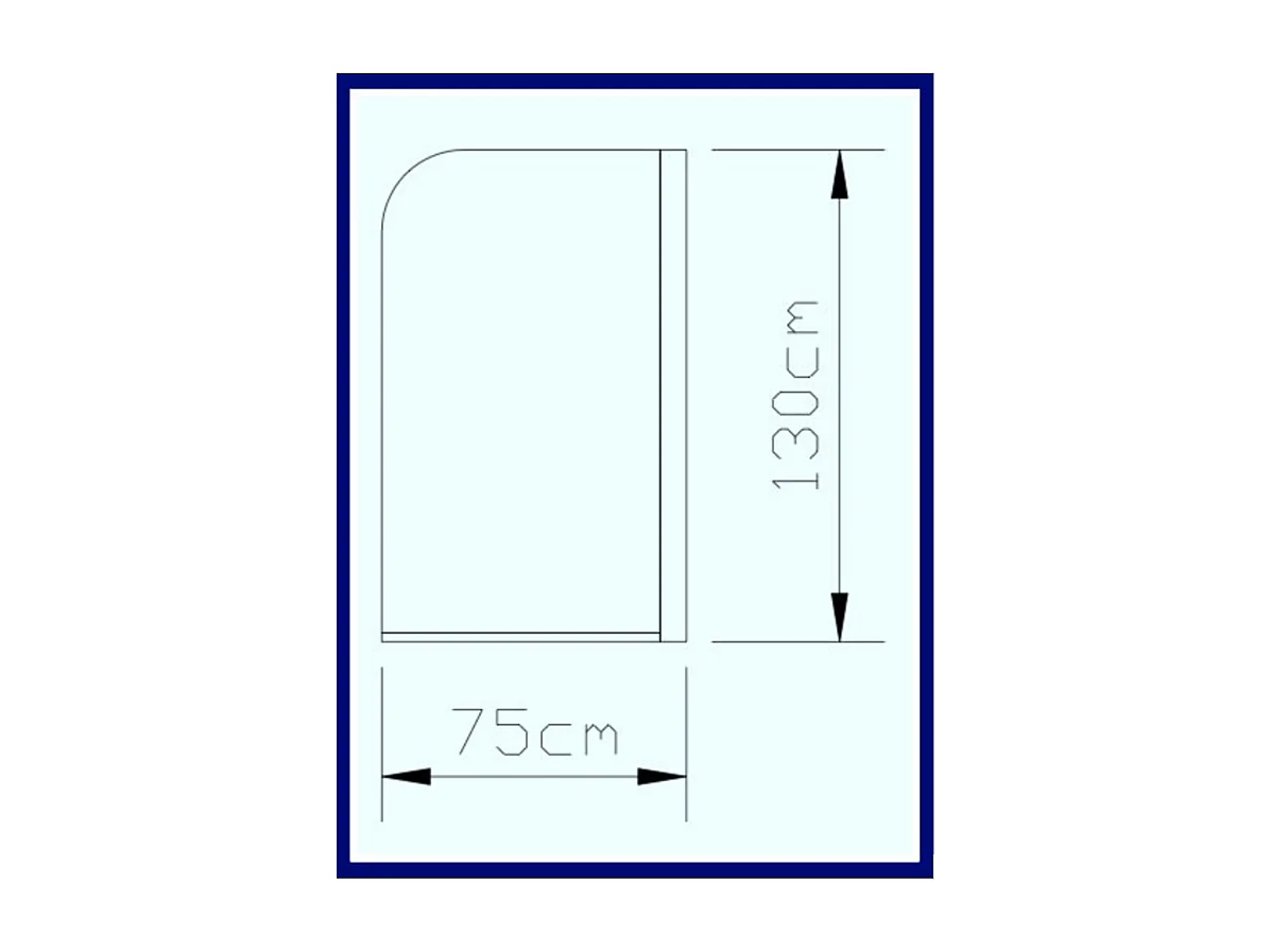 Pare baignoire ADOR 75x130 cm - Orientation: Droit