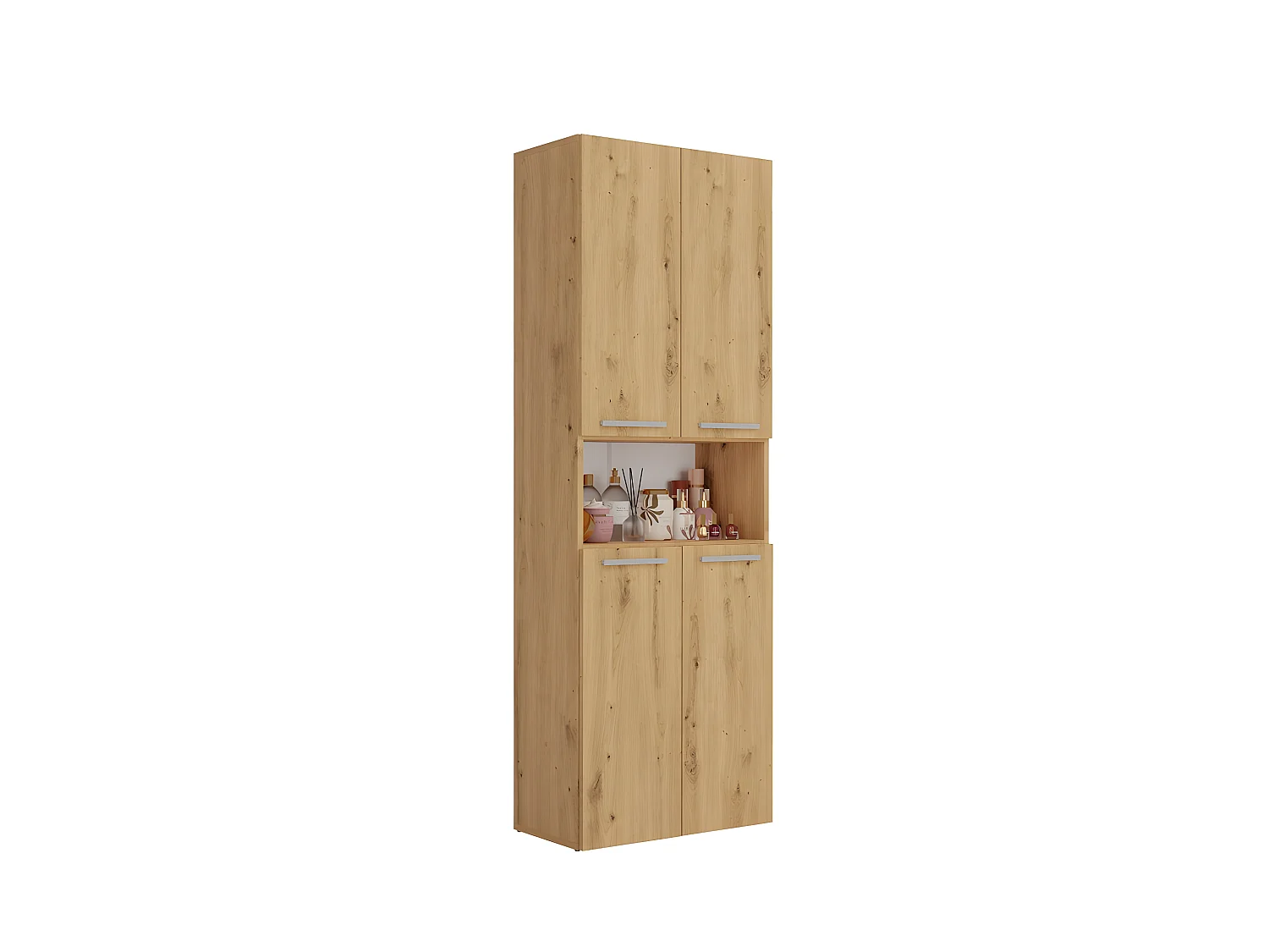 MOBY - Armoire de salle de bain avec 2 paniers à ligne - Rangement sdb - 174x60x30 -  Meuble colonne