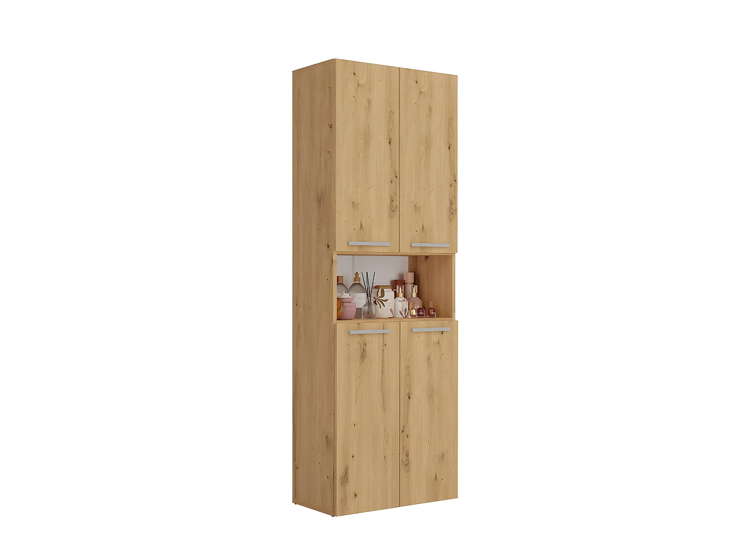 MOBY - Armoire de salle de bain avec 2 paniers à ligne - Rangement sdb - 174x60x30 -  Meuble colonne