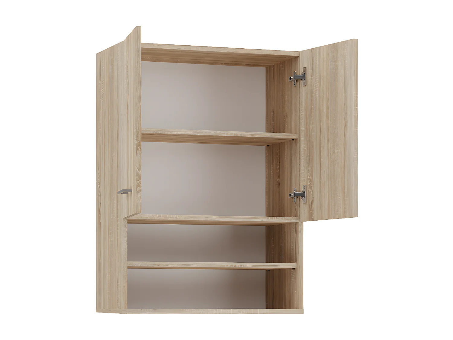 NELLIO - Armoire de toilette murale - Meuble SDB à suspendre - 64x30x90 cm - Rangement Salle de bain