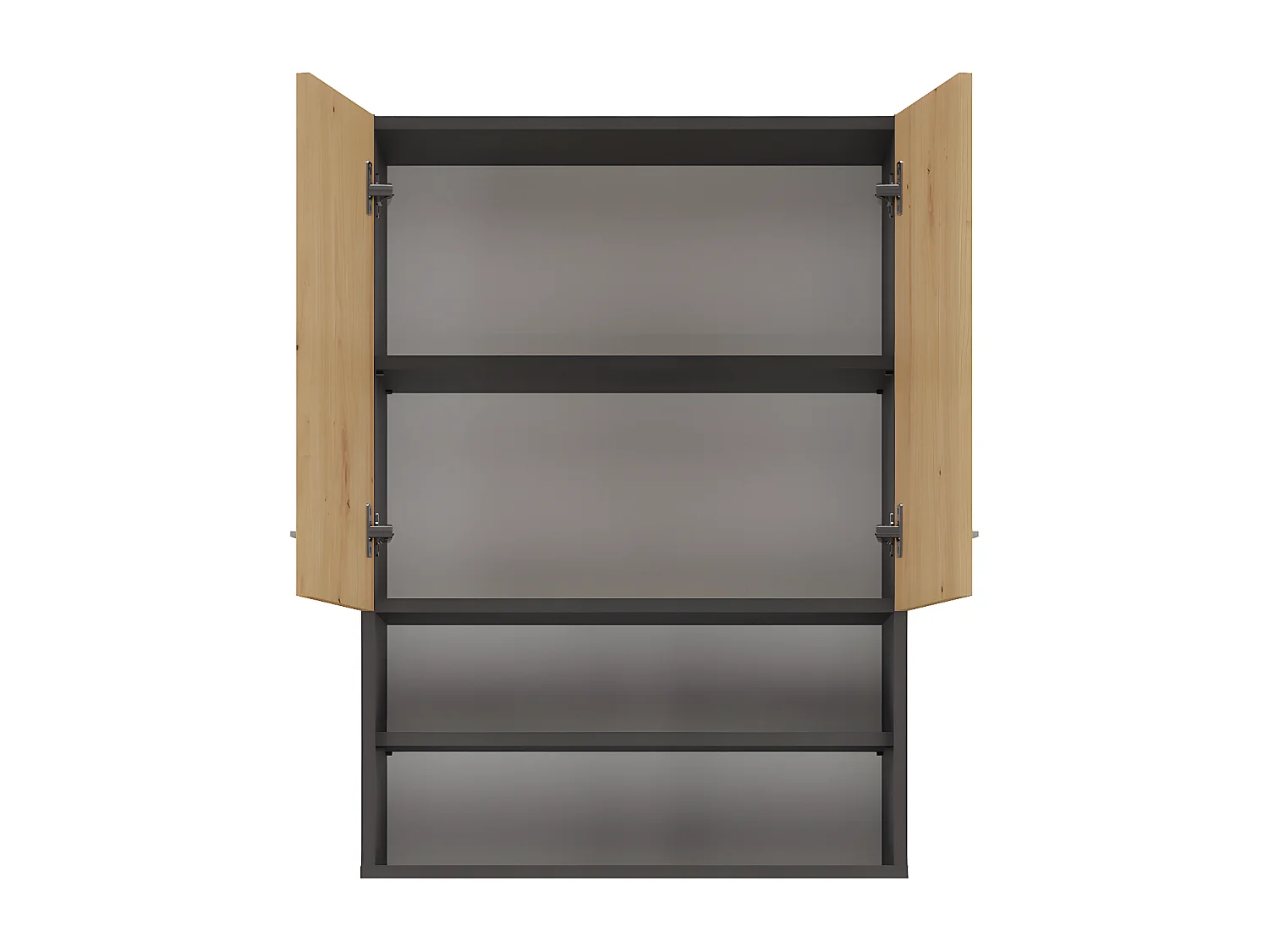 NELLIO - Armoire de toilette murale - Meuble SDB à suspendre - 64x30x90 cm - Rangement Salle de bain