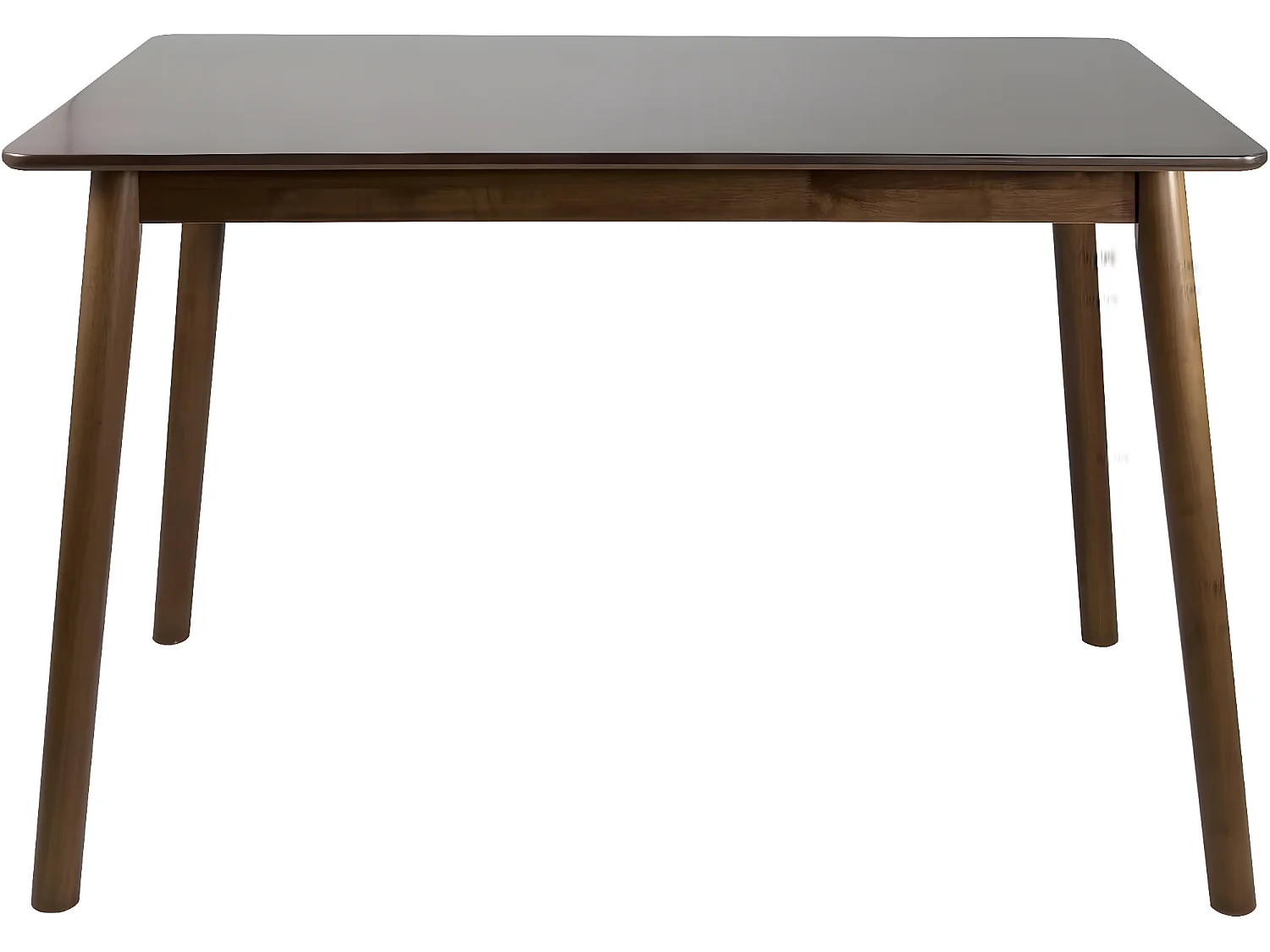 Table de cuisine rectangulaire bois massif verni 120 x 75 cm, jusqu'à 4 personnes NITA (Bois Foncé)