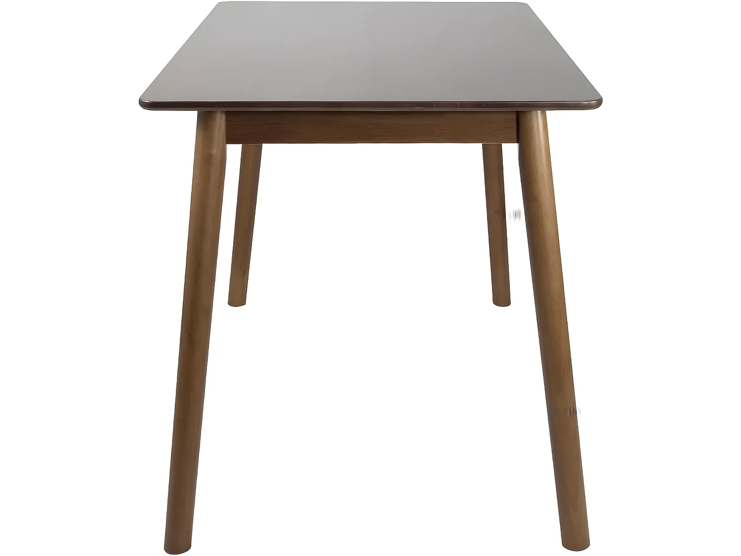 Table de cuisine rectangulaire bois massif verni 120 x 75 cm, jusqu'à 4 personnes NITA (Bois Foncé)