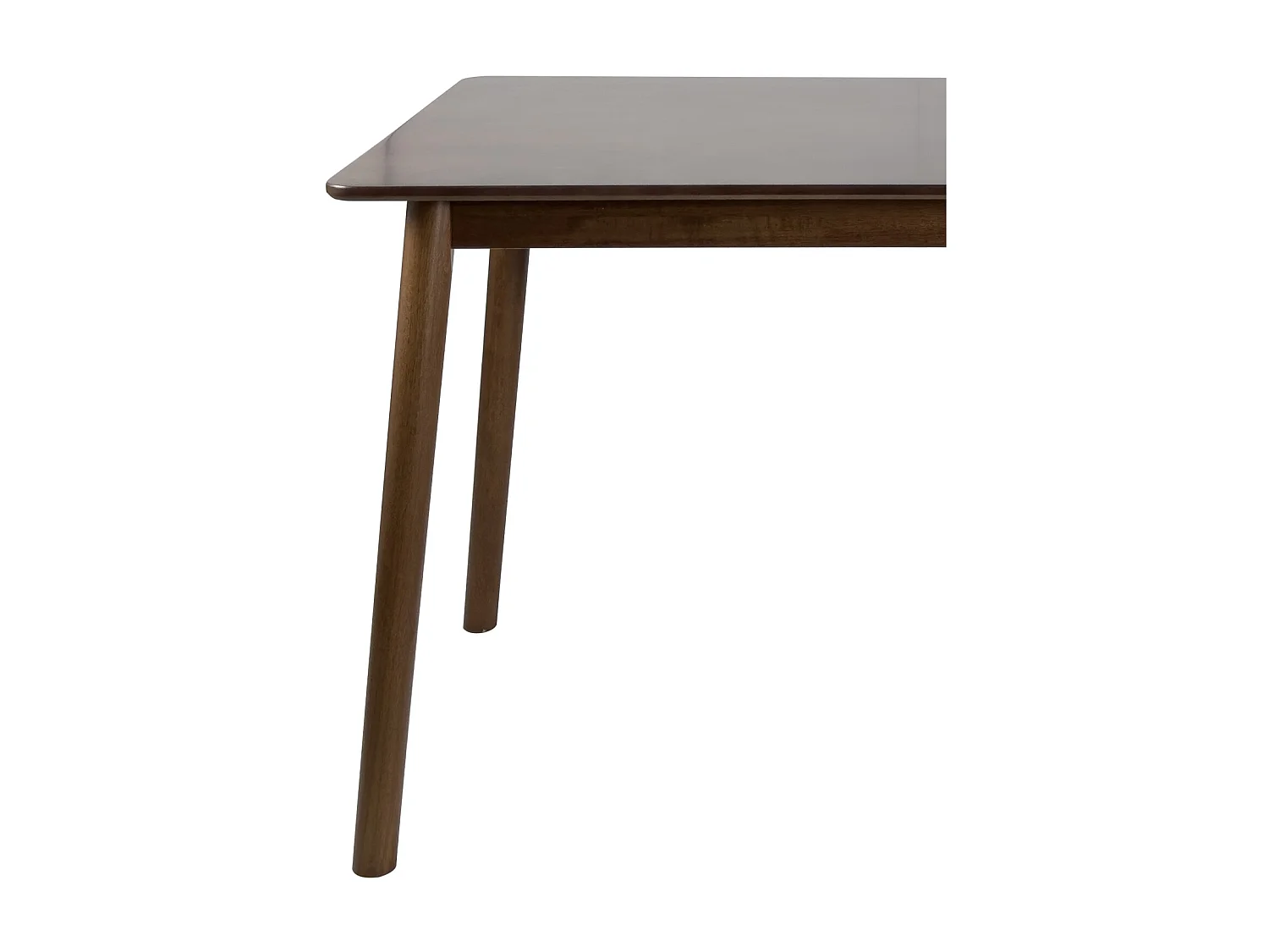 Table de cuisine rectangulaire bois massif verni 120 x 75 cm, jusqu'à 4 personnes NITA (Bois Foncé)