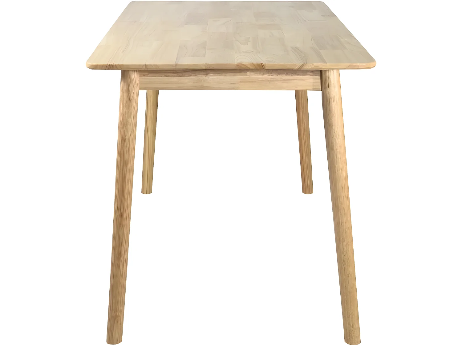 Table de cuisine rectangulaire bois massif verni 120 x 75 cm, jusqu'à 4 personnes NITA (Bois clair)