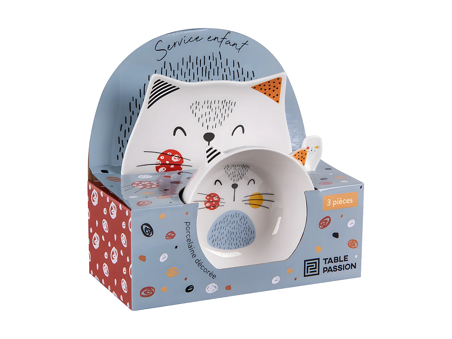 Service enfant 3 pièces chat