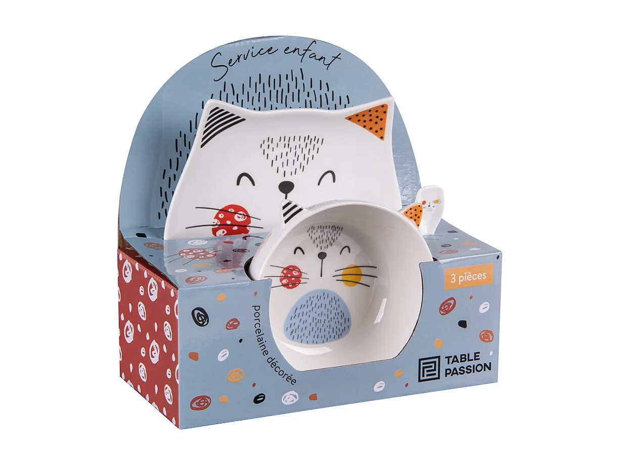 Service enfant 3 pièces chat
