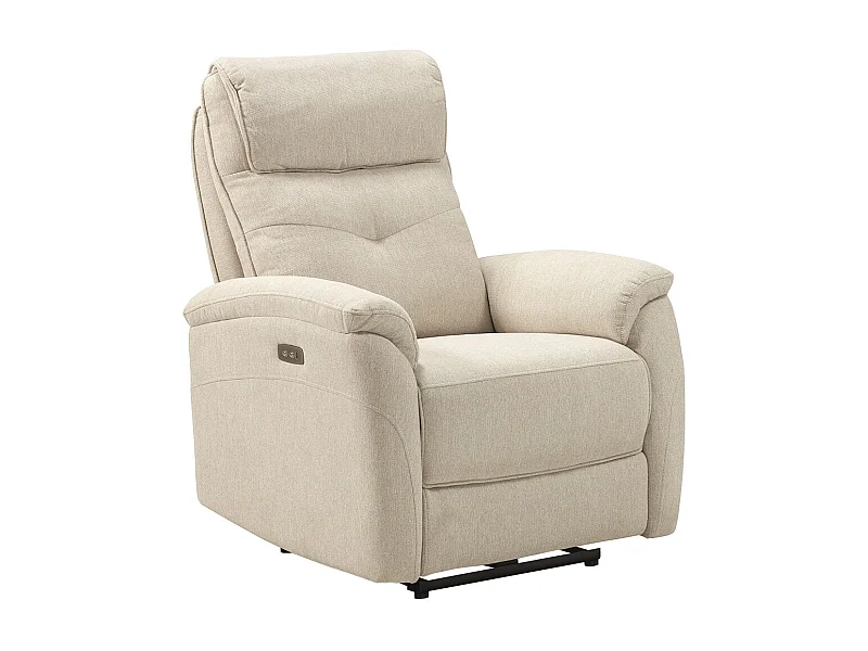 SARAGOSSE - Fauteuil Electrique Tissu Polyester Beige