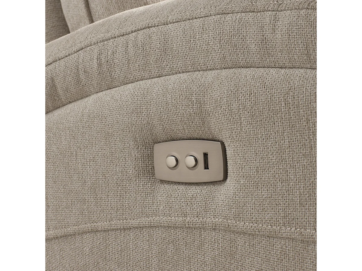 SARAGOSSE - Fauteuil Electrique Tissu Polyester Beige