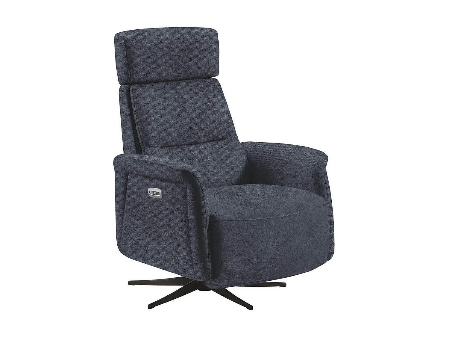NAZARE - Fauteuil Relax Electrique Microfibre Bleu