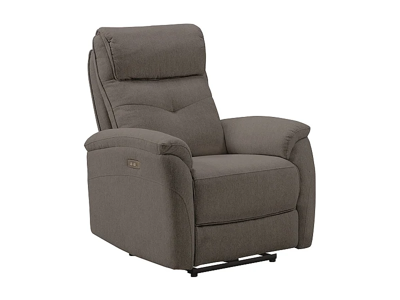 SARAGOSSE - Fauteuil Electrique Tissu Polyester Gris