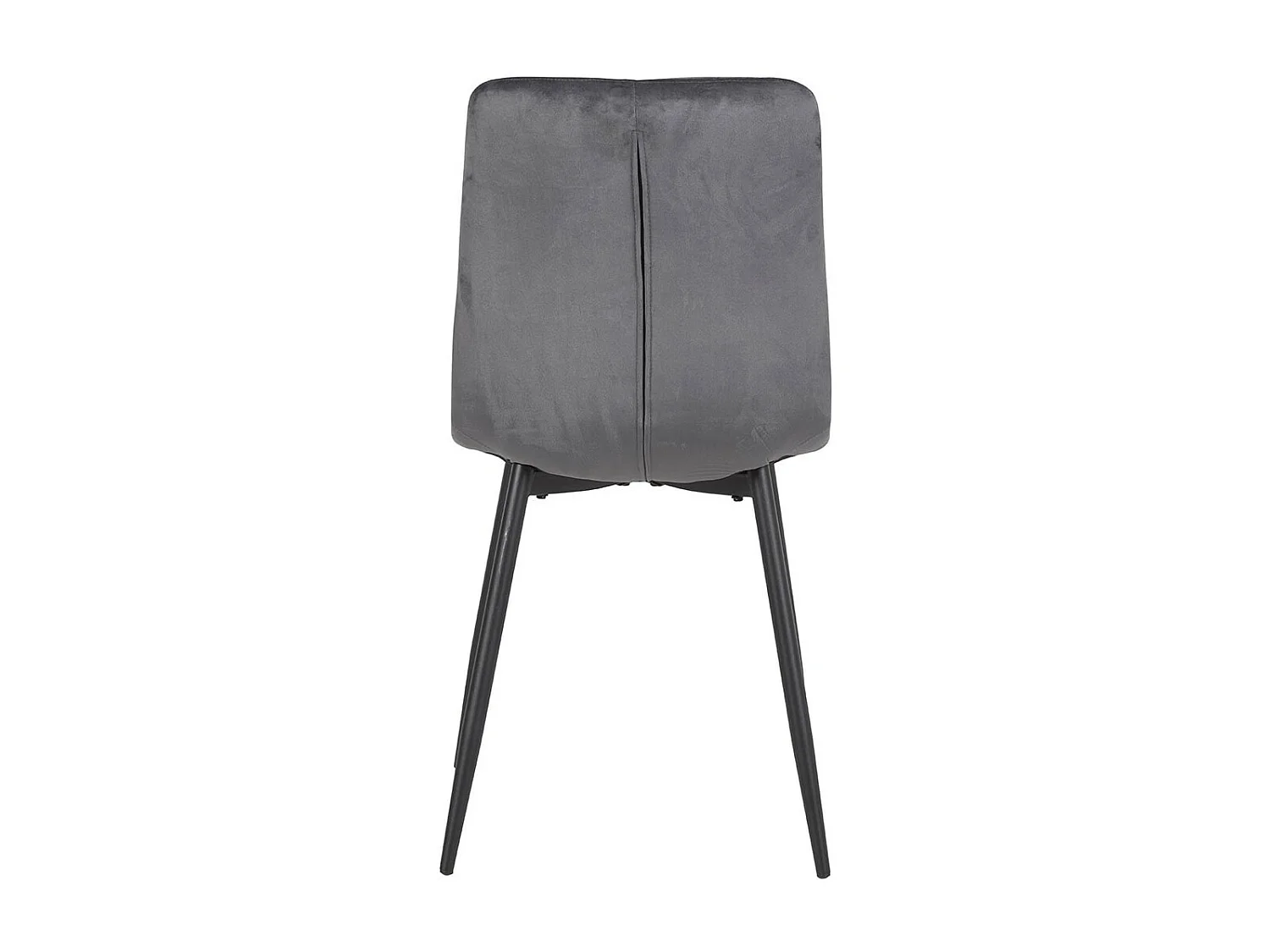 CARINE - Lot de 4 Chaises Capitonnées Grises Pieds Bois