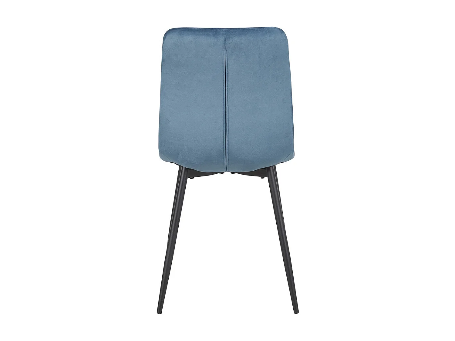 CARINE - Lot de 4 Chaises Capitonnées Bleues Pieds Bois