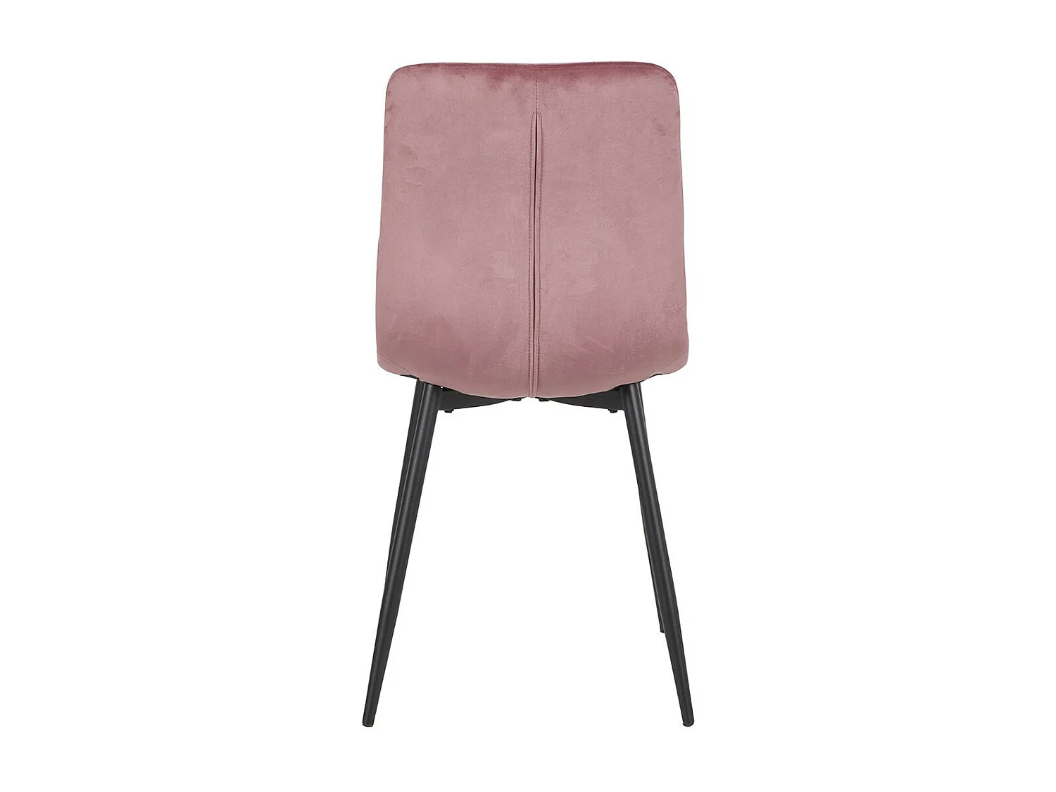 CARINE - Lot de 4 Chaises Capitonnées Rose Pieds Bois