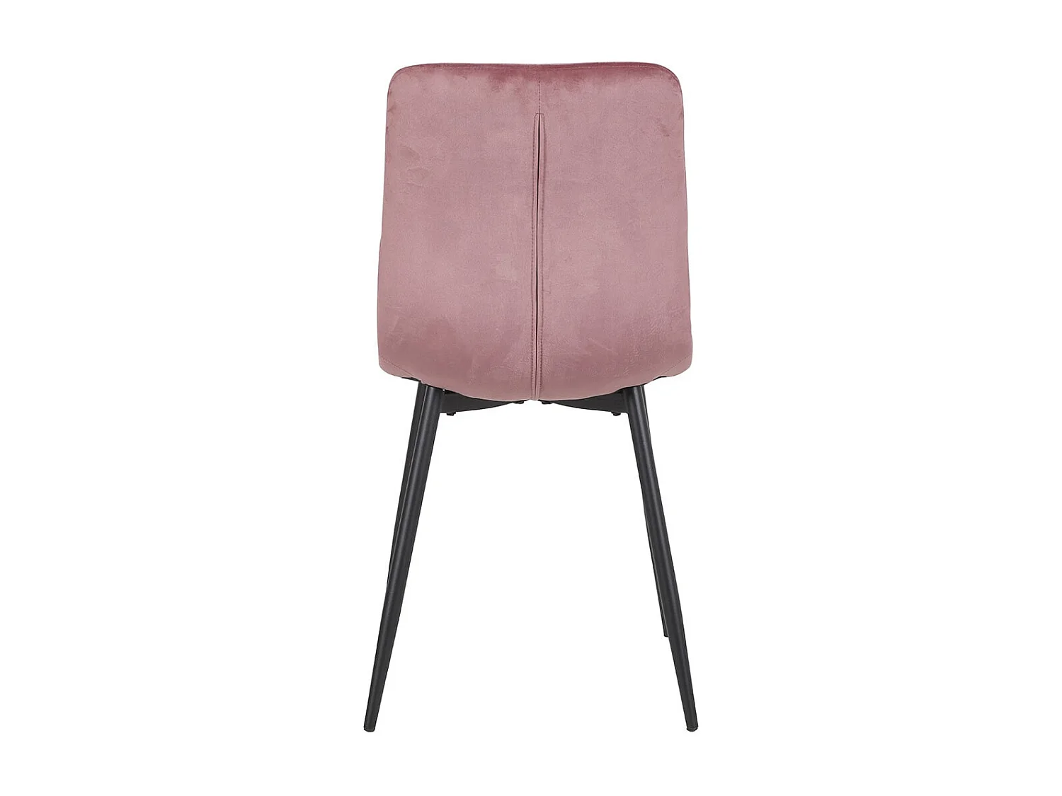 CARINE - Lot de 4 Chaises Capitonnées Rose Pieds Bois