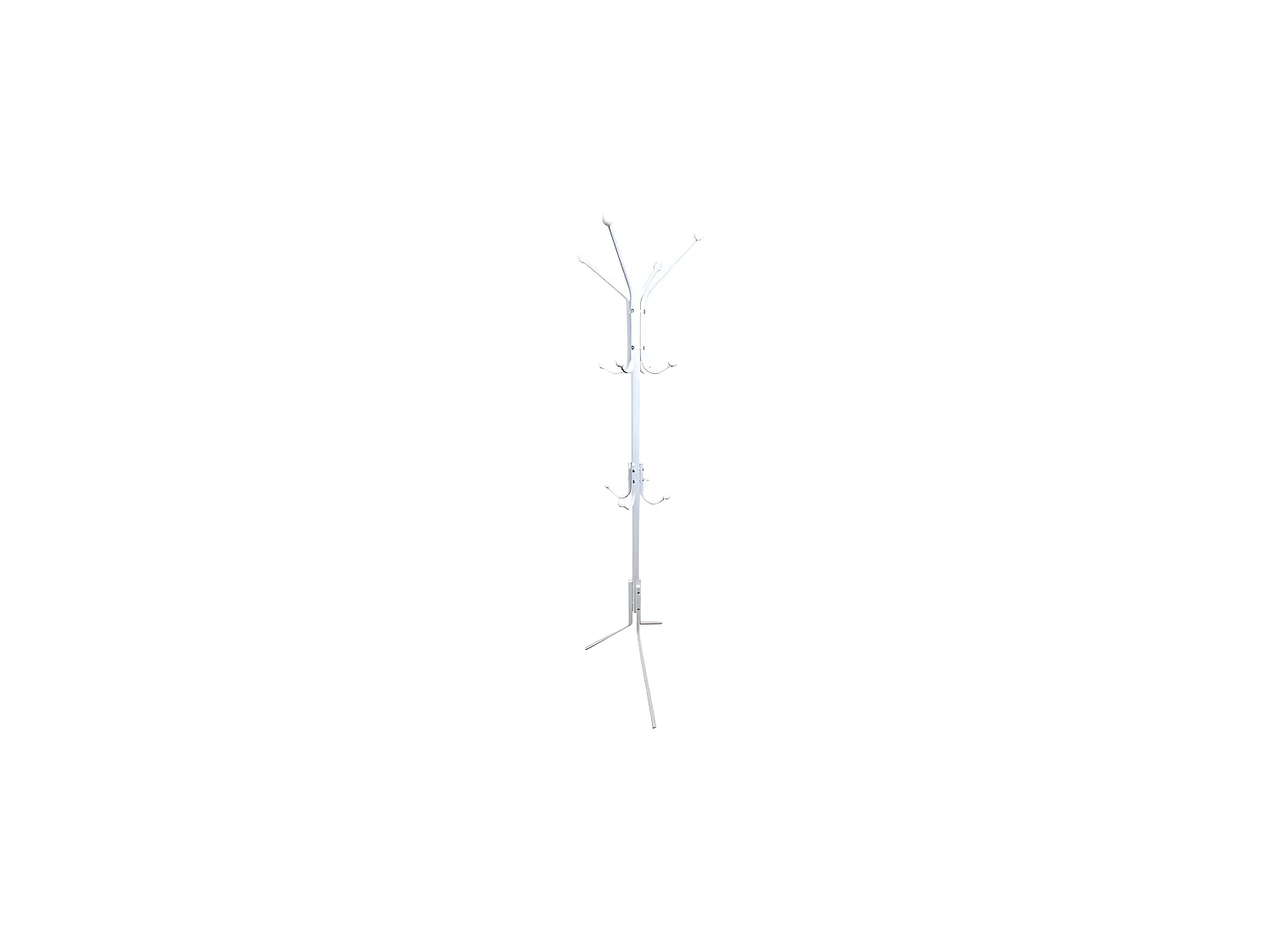 LIVIA - Garderobenständer auf Metallfuß - 3 Ebenen 12 Haken - Höhe 182 cm