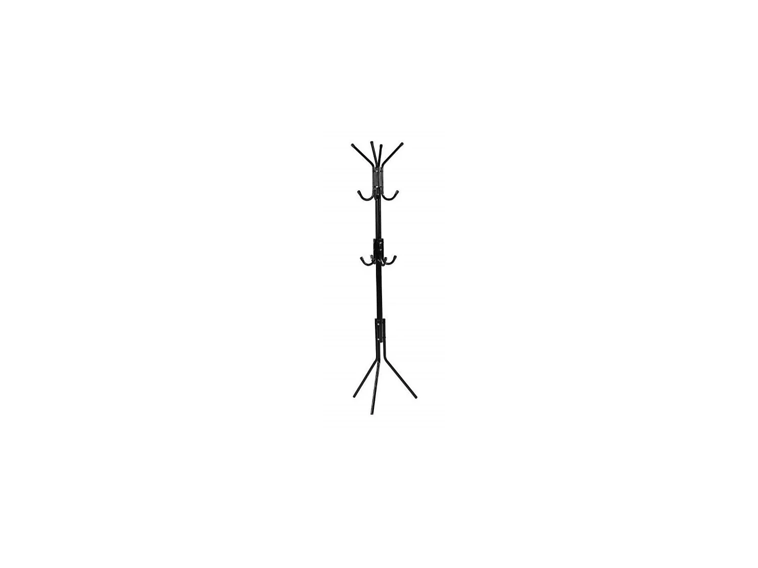 LIVIA - Garderobenständer auf Metallfuß - 3 Ebenen 12 Haken - Höhe 182 cm