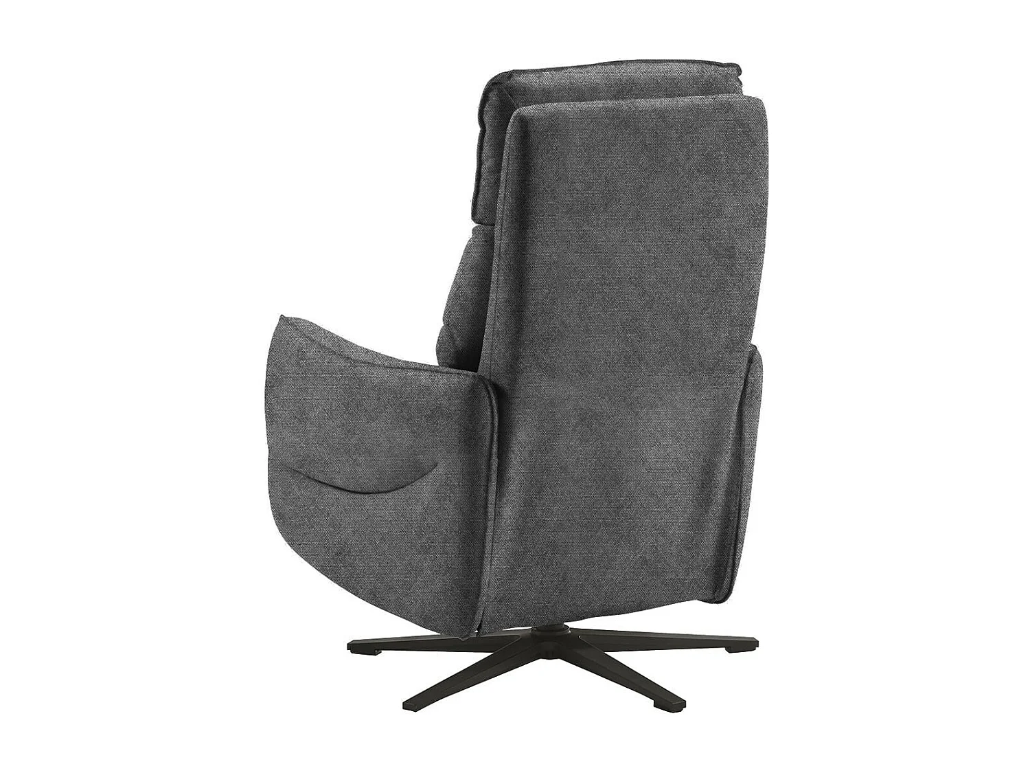 LISBOA - Fauteuil Relax Electrique Tissu Gris Pieds Métal
