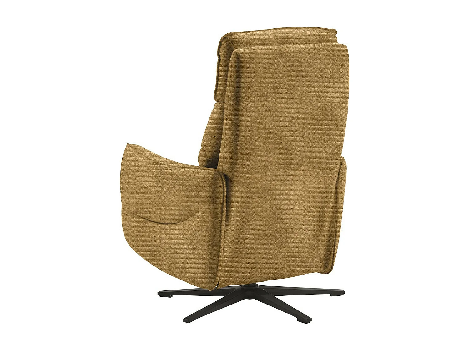 LISBOA - Fauteuil Relax Electrique Tissu Jaune Pieds Métal