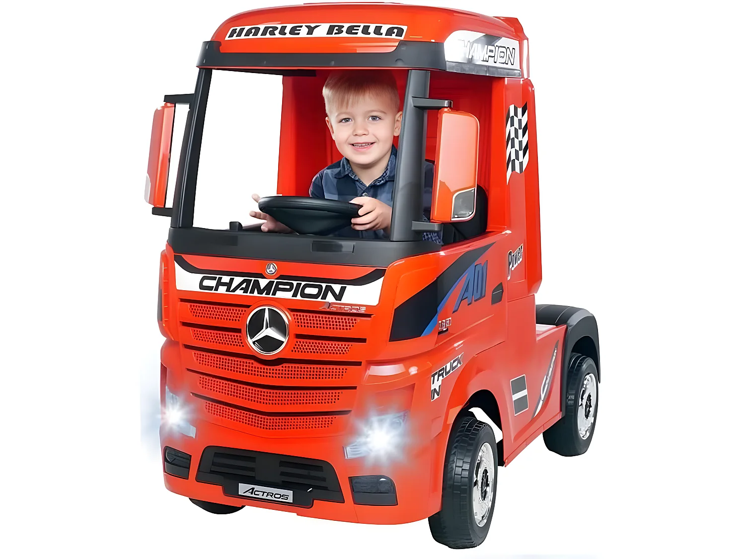 Camion Electrique Mercedes Benz 35W pour Enfant avec Télécommande Parentale