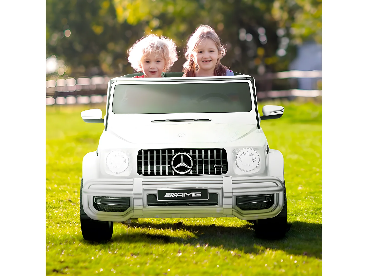 Voiture Electrique 4x4 Mercedes AMG - 2 places - 2x 45W, Marche AV/AR, Phares et Système audio