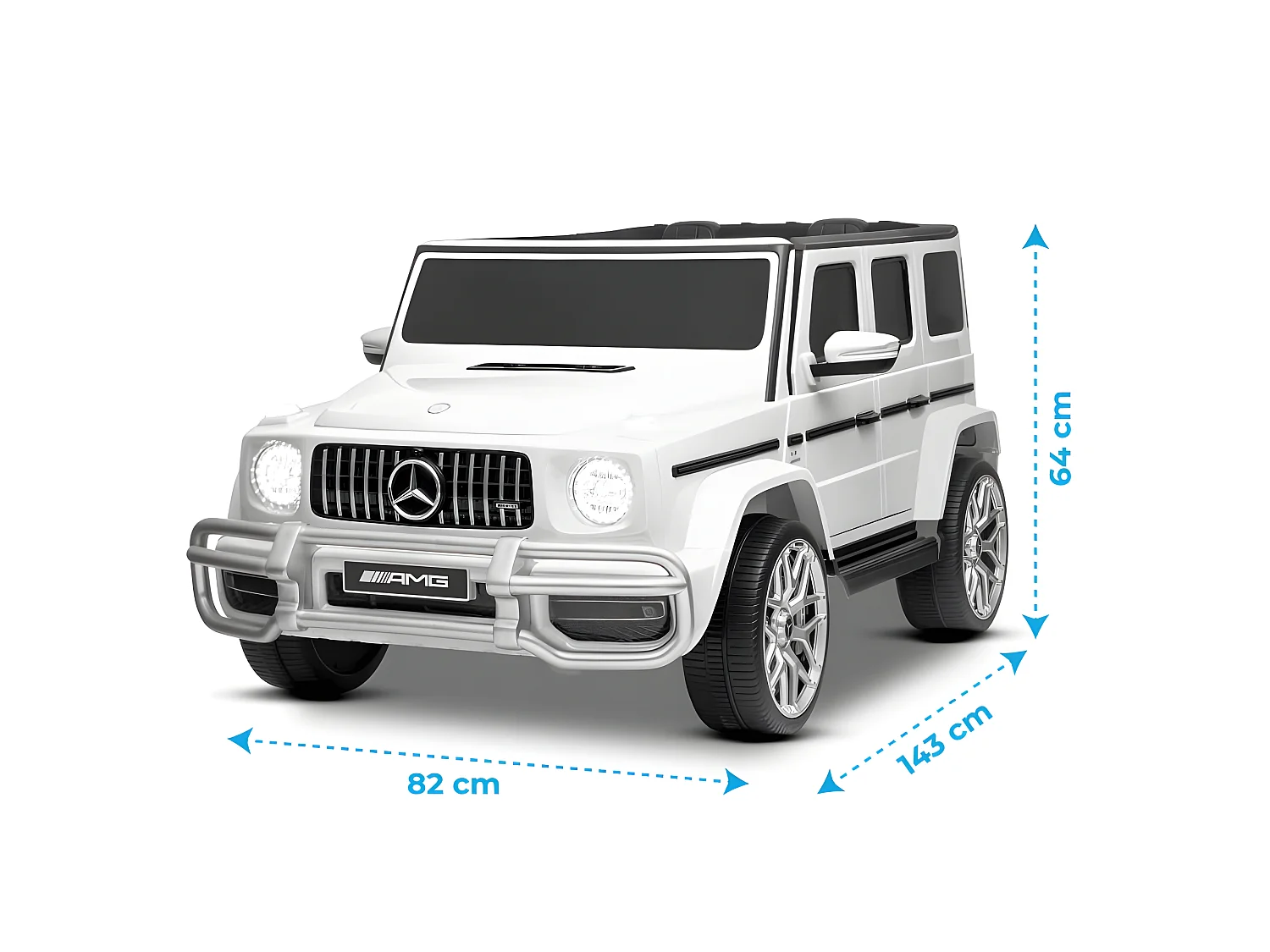 Voiture Electrique 4x4 Mercedes AMG - 2 places - 2x 45W, Marche AV/AR, Phares et Système audio