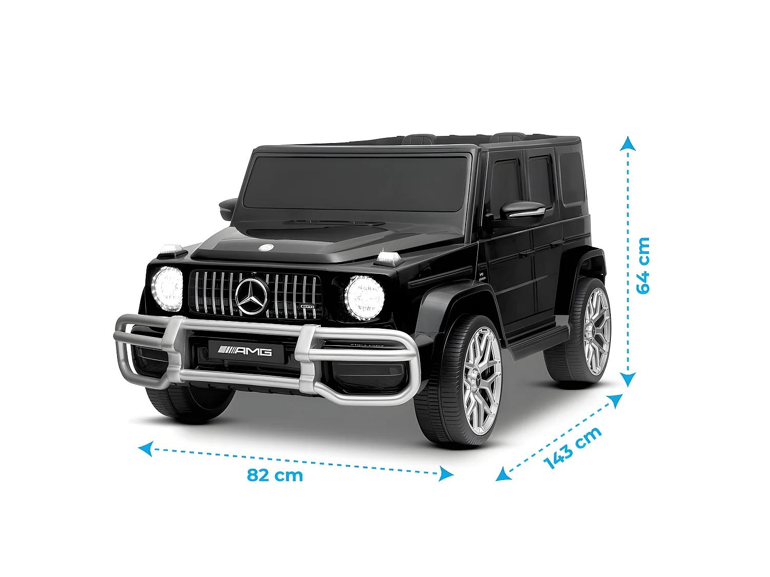 Voiture Electrique 4x4 Mercedes AMG - 2 places - 2x 45W, Marche AV/AR, Phares et Système audio