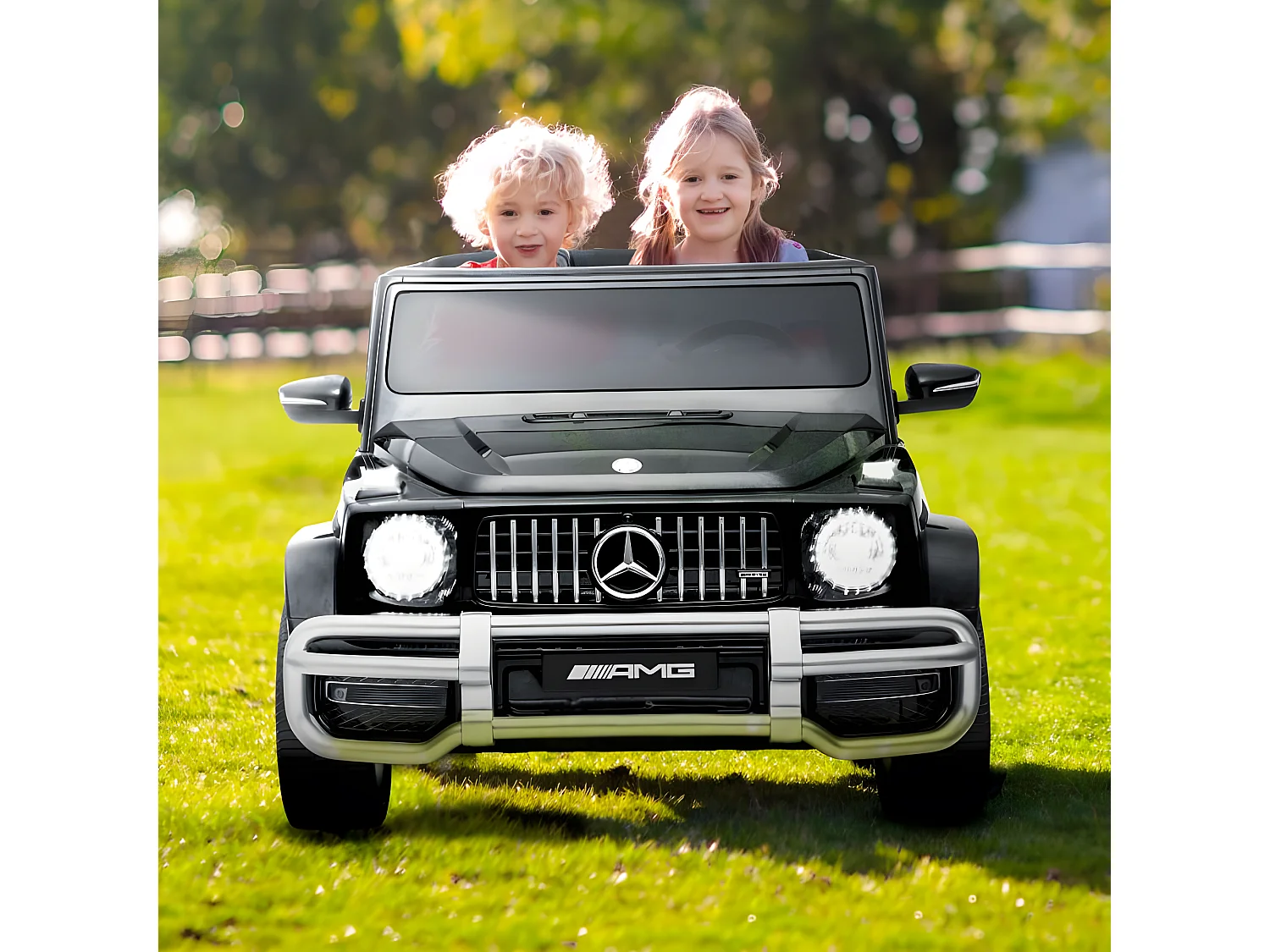 Voiture Electrique 4x4 Mercedes AMG - 2 places - 2x 45W, Marche AV/AR, Phares et Système audio