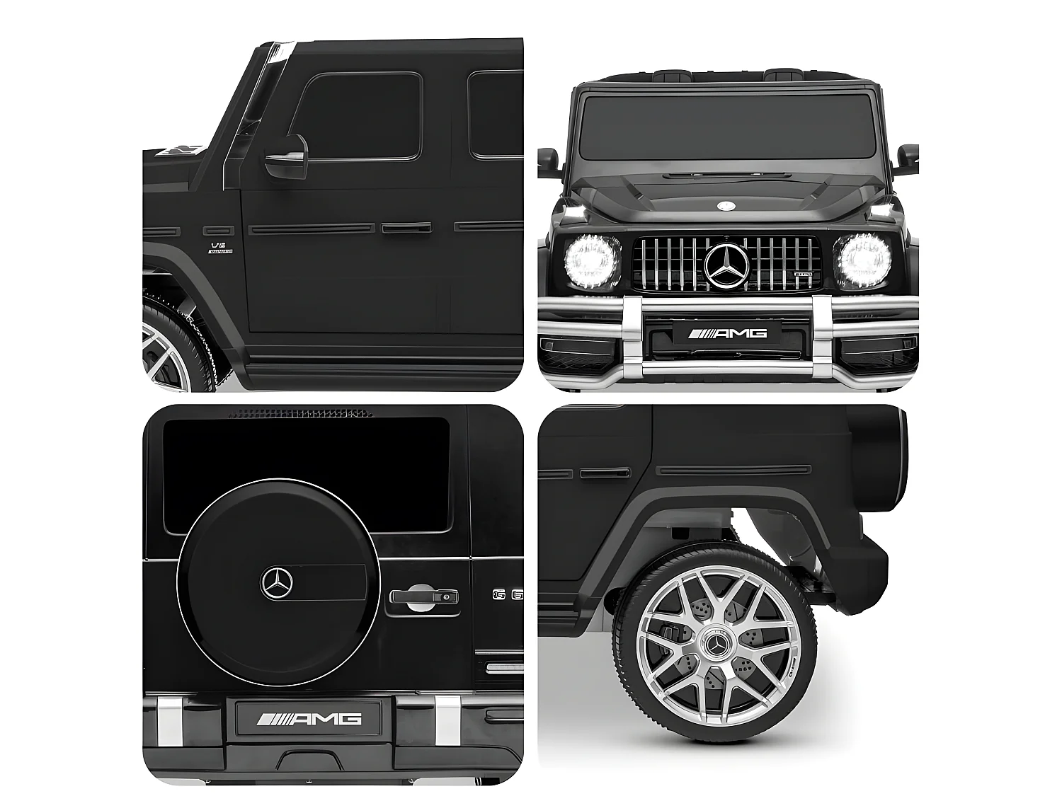 Voiture Electrique 4x4 Mercedes AMG - 2 places - 2x 45W, Marche AV/AR, Phares et Système audio