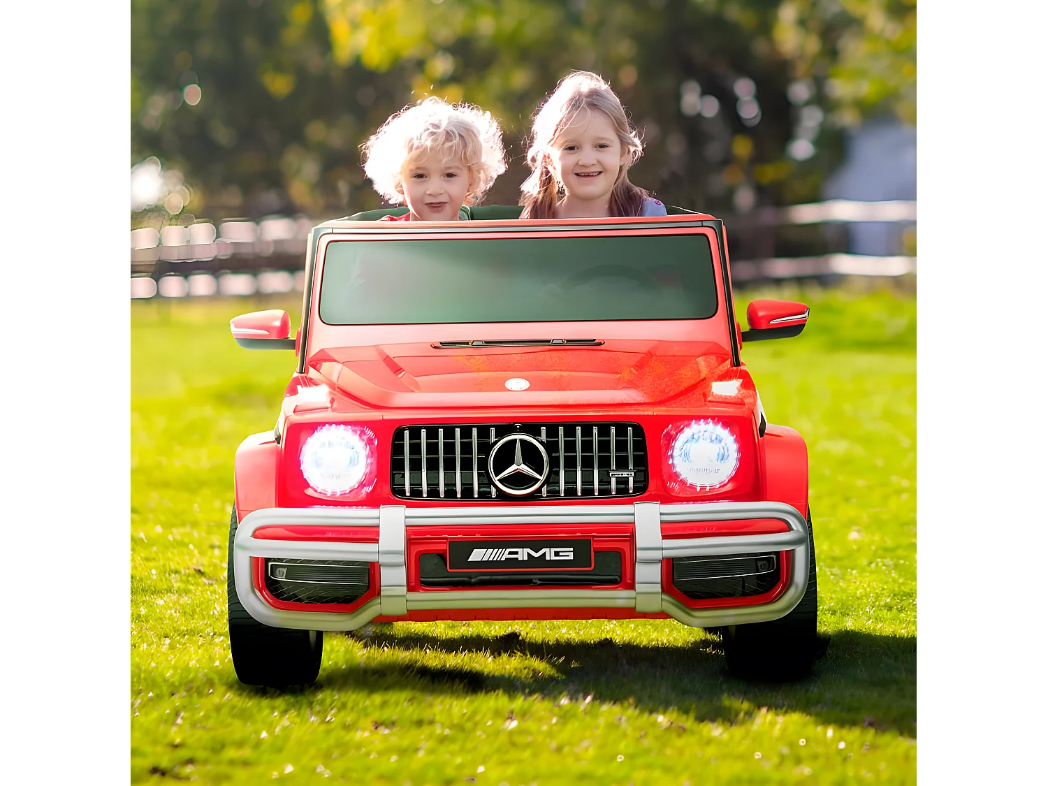 Voiture Electrique 4x4 Mercedes AMG - 2 places - 2x 45W, Marche AV/AR, Phares et Système audio