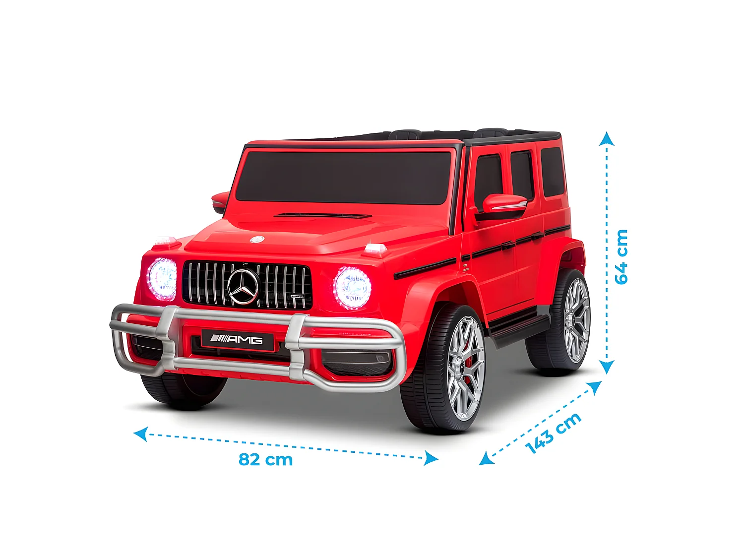 Voiture Electrique 4x4 Mercedes AMG - 2 places - 2x 45W, Marche AV/AR, Phares et Système audio