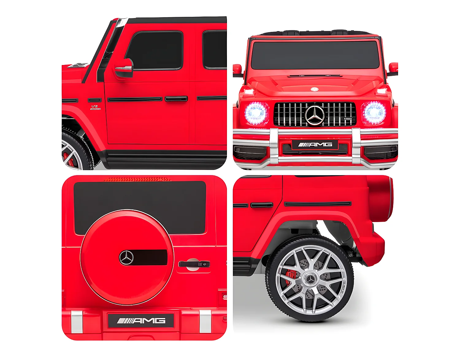 Voiture Electrique 4x4 Mercedes AMG - 2 places - 2x 45W, Marche AV/AR, Phares et Système audio