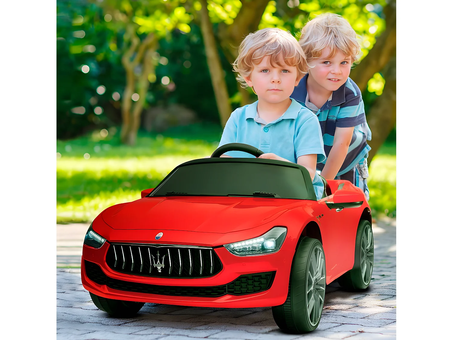 Maserati Ghibli Voiture Electrique Enfant (2 x 25W) 108 x 56 x 44 cm - Marche av/ar, Phares, Musique et Télécommande parentale