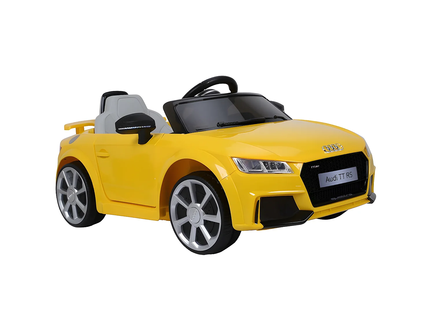 Audi TT RS Voiture Electrique Enfant (2x25W) 103x62x44 cm - Marche av/ar, Phares, Musique, Ceinture et Télécommande parentale