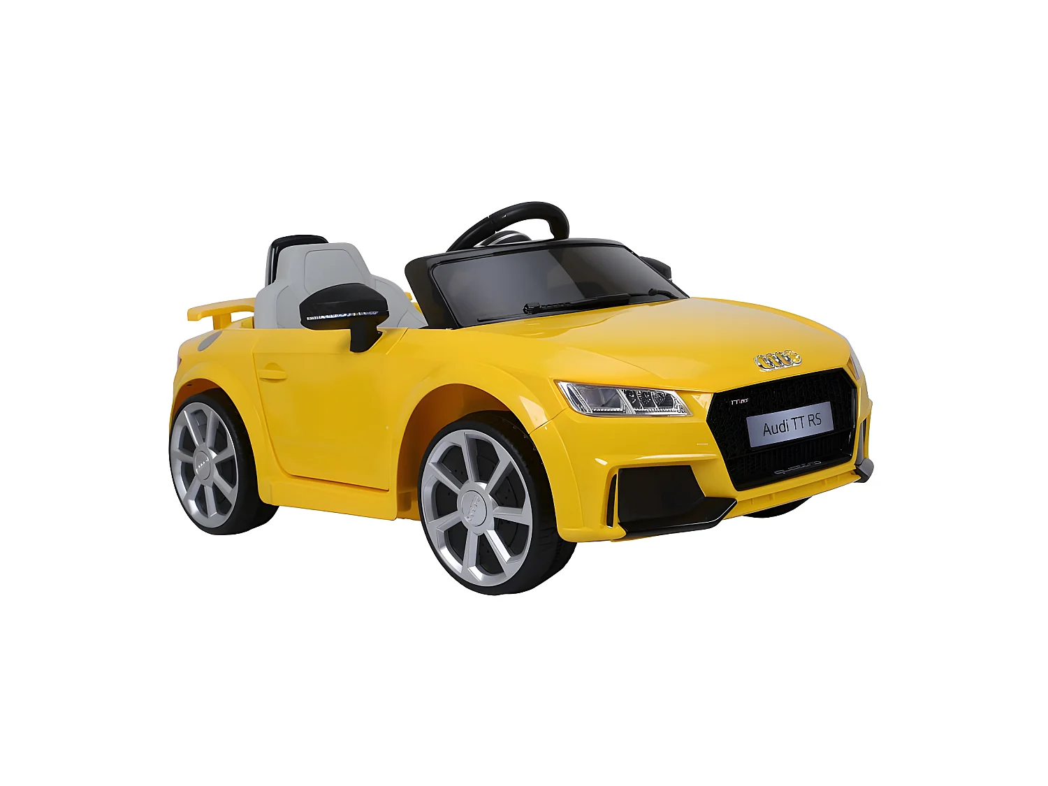 Audi TT RS Voiture Electrique Enfant (2x25W) 103x62x44 cm - Marche av/ar, Phares, Musique, Ceinture et Télécommande parentale
