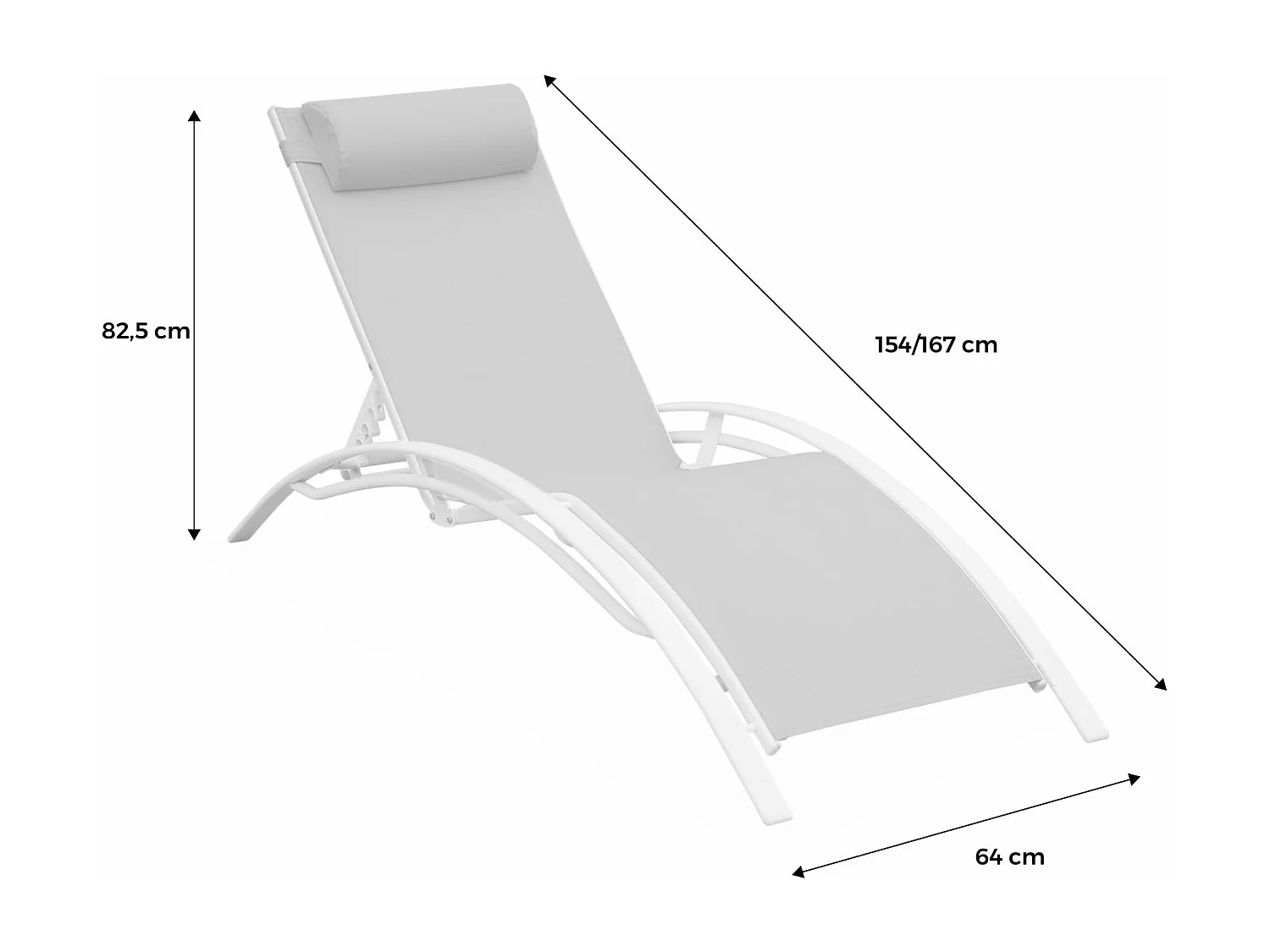 Duo de bains de soleil aluminium - Louisa terracotta- Transats aluminium et textilène