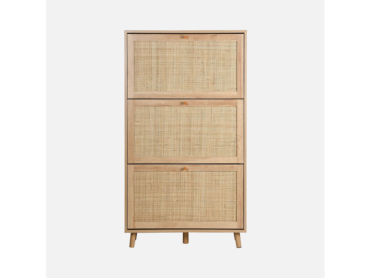 Mueble zapatero de caña natural