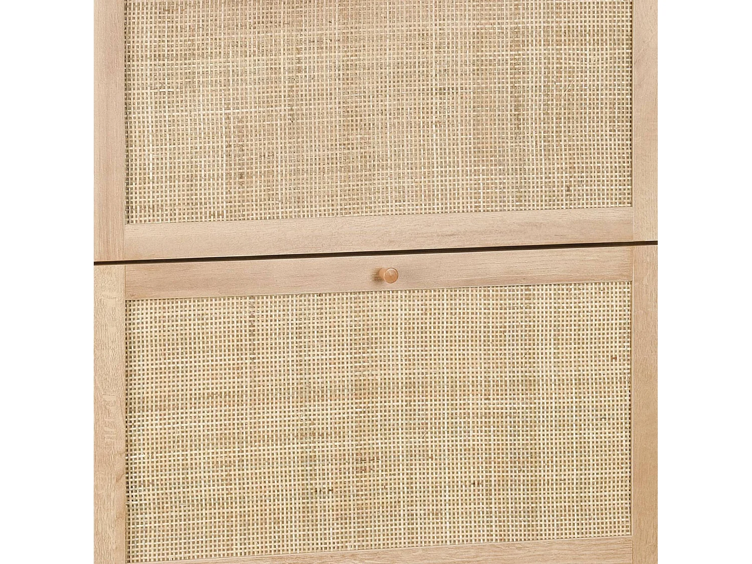 Mueble zapatero de caña natural