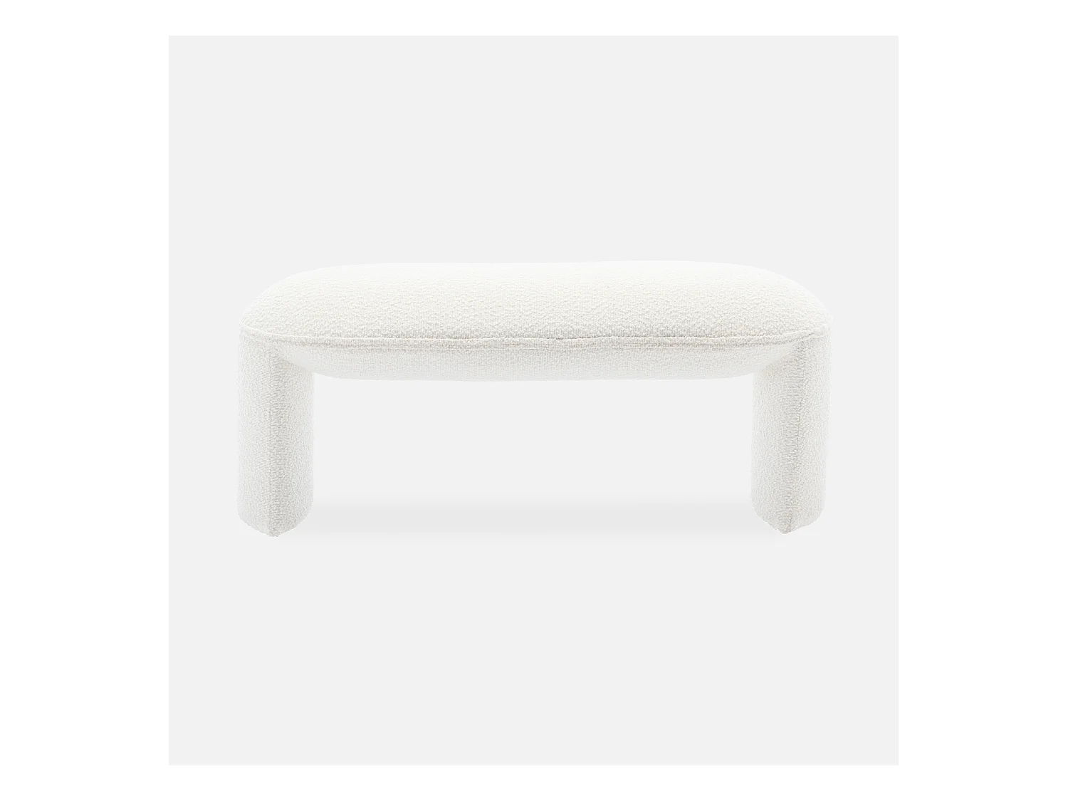 Banco pie de cama estilo borreguito crema