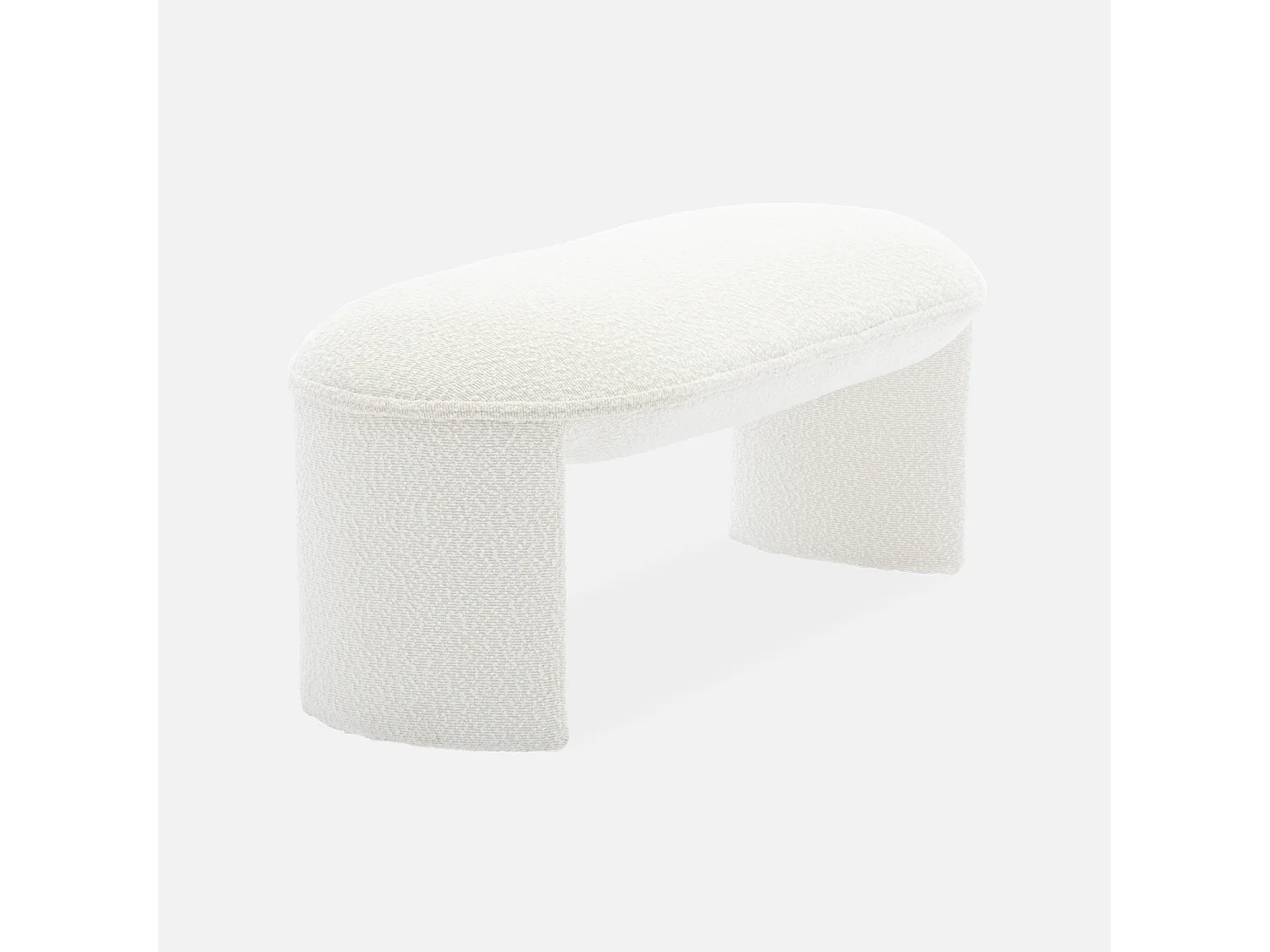 Panca bouclé fondo letto crema