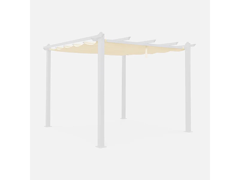 Techo de repuesto para pérgola 3x3m crudo