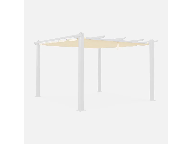 Telone per pergola condate  in poliestere  3x4 m, ecrù