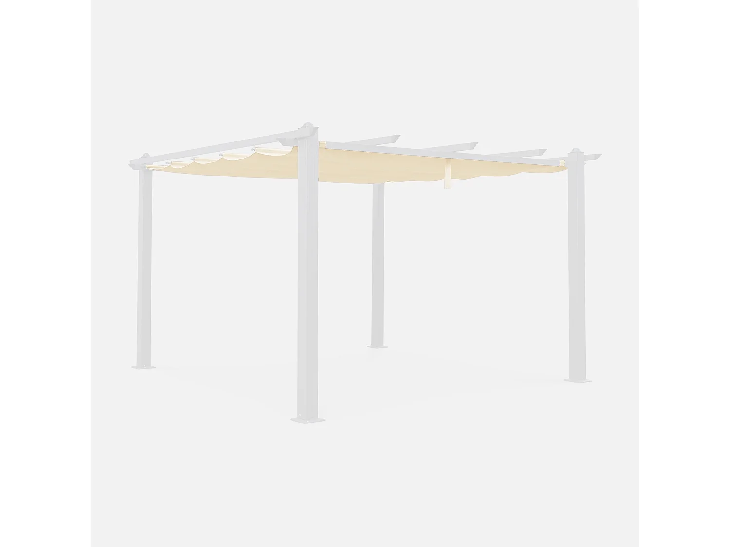 Telone per pergola condate  in poliestere  3x4 m, ecrù