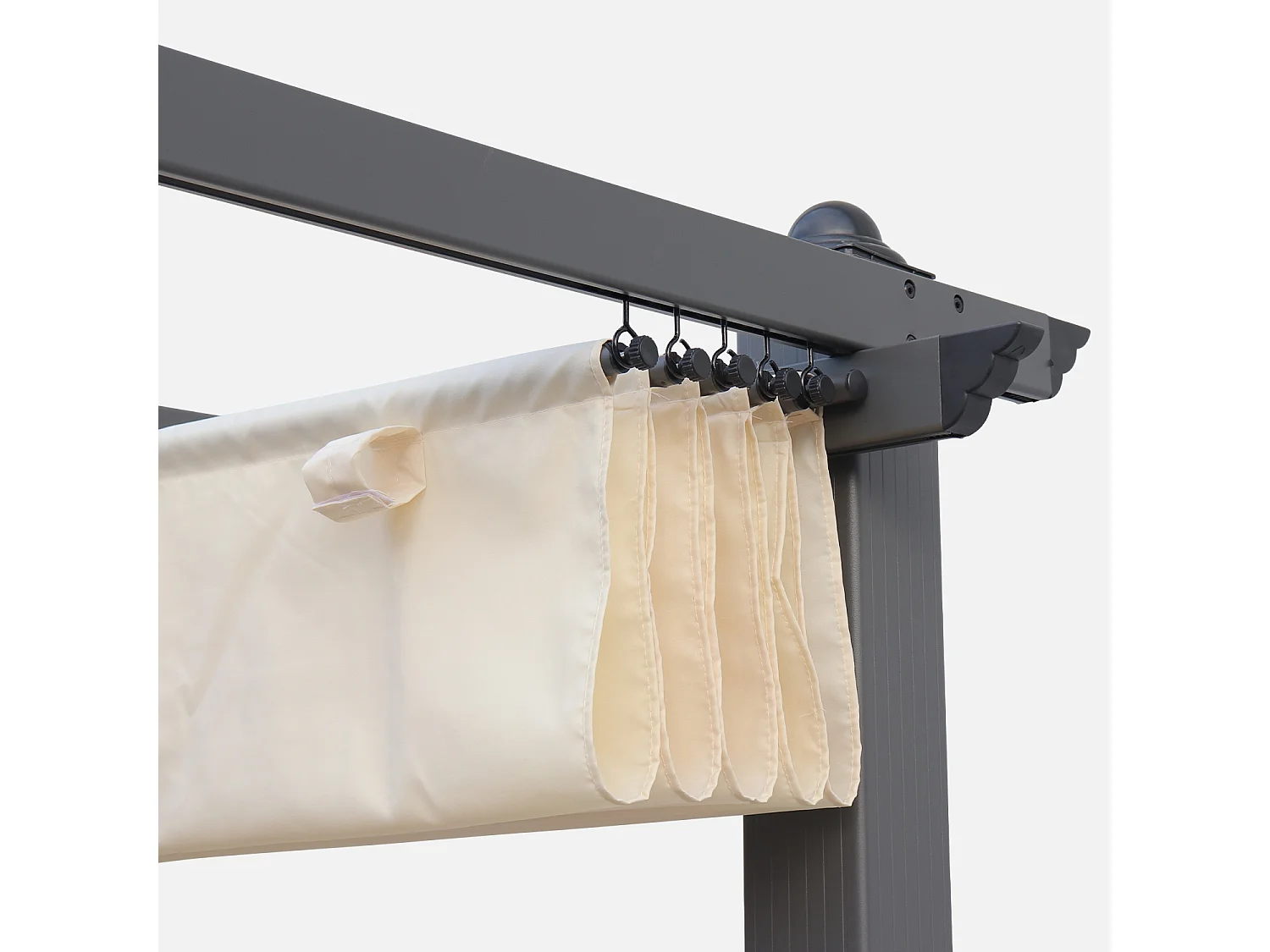 Toile de toit écrue pour tonnelle 3x4m Condate - toile de rechange pergola. toile de remplacement