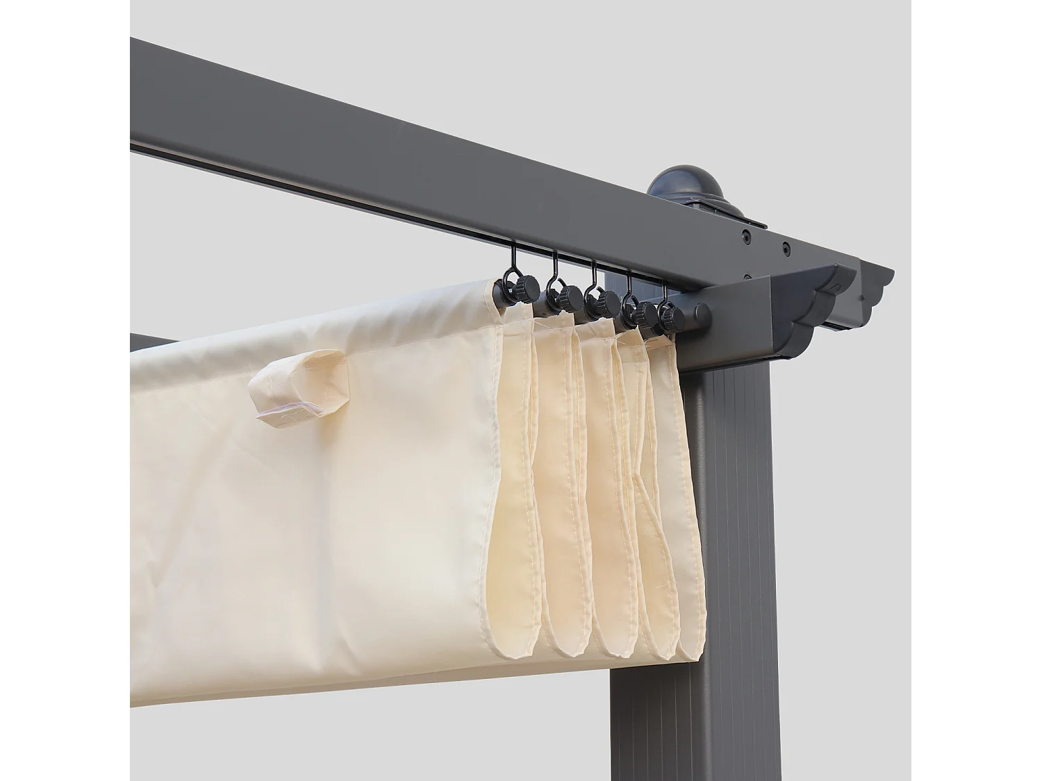 Toile de toit écrue pour tonnelle 3x4m Condate - toile de rechange pergola. toile de remplacement