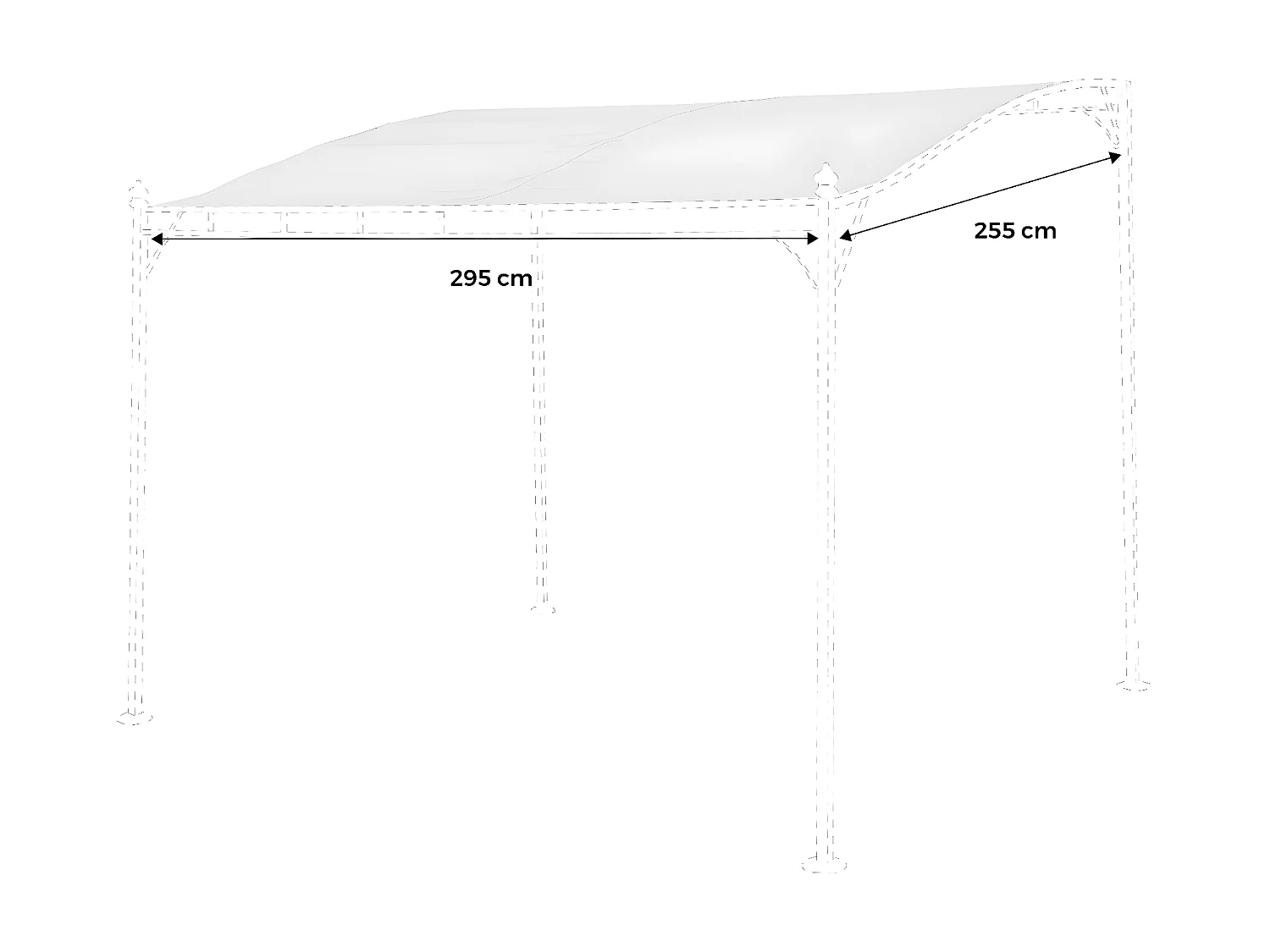Copertura per pergola 3x2,5m, ecrù