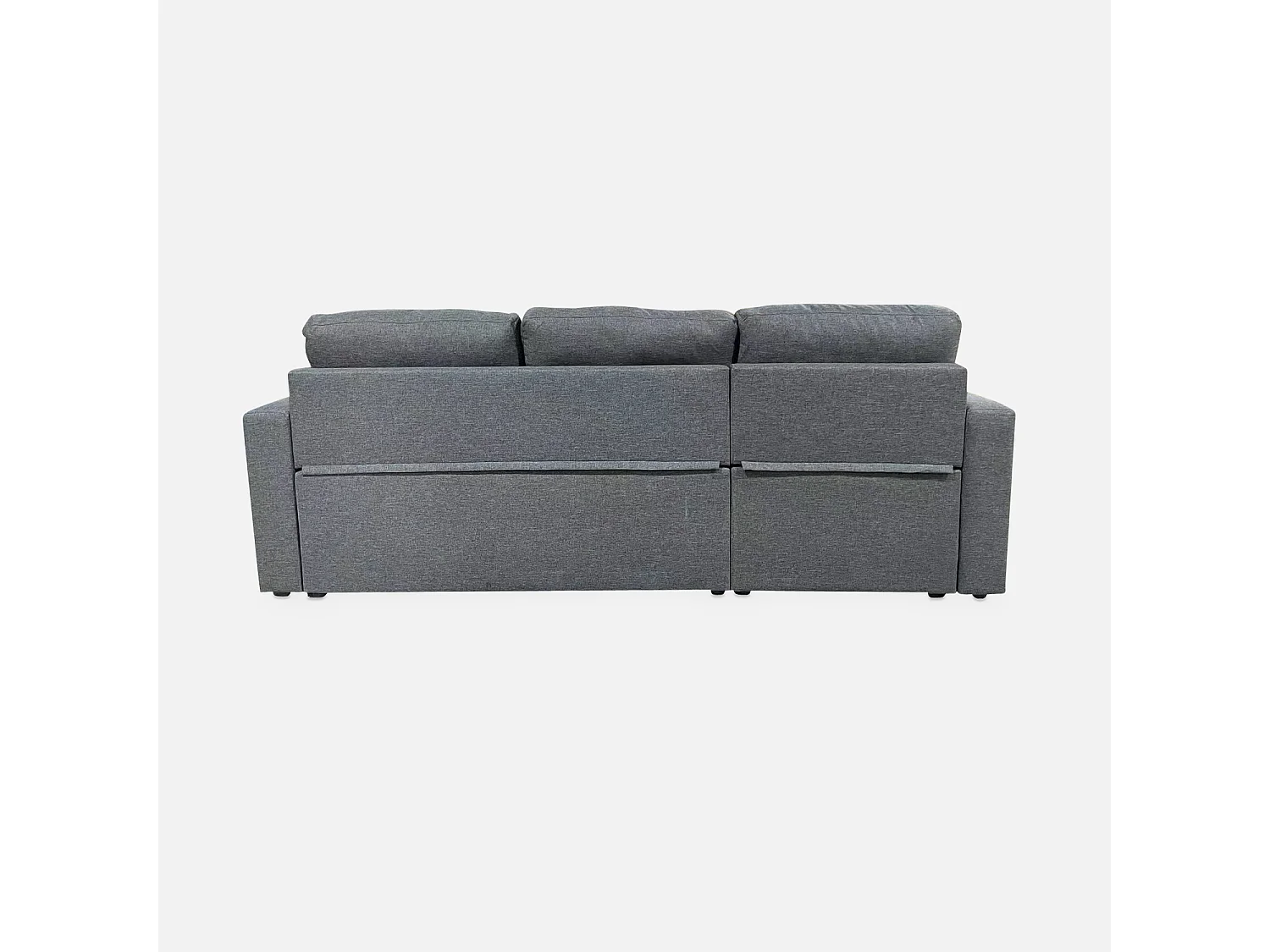 Sofá cama esquinero reversible de 3 plaza gris