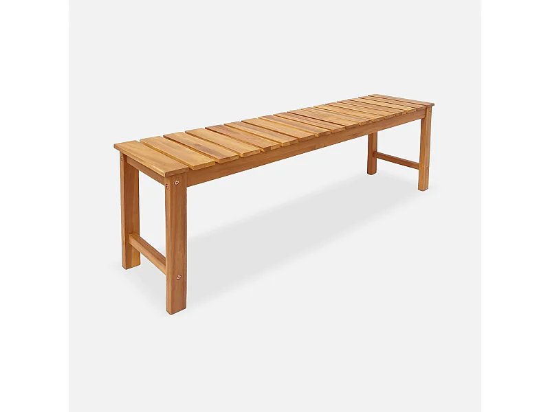 Banco de madera clara, 140cm madera