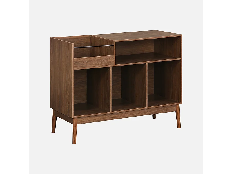 Muebles de vinilo vintage con decoración de madera oscura, 100cm