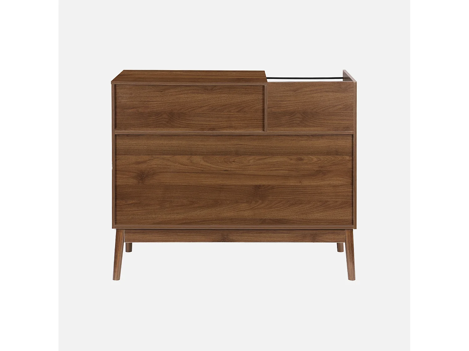 Muebles de vinilo vintage con decoración de madera oscura, 100cm